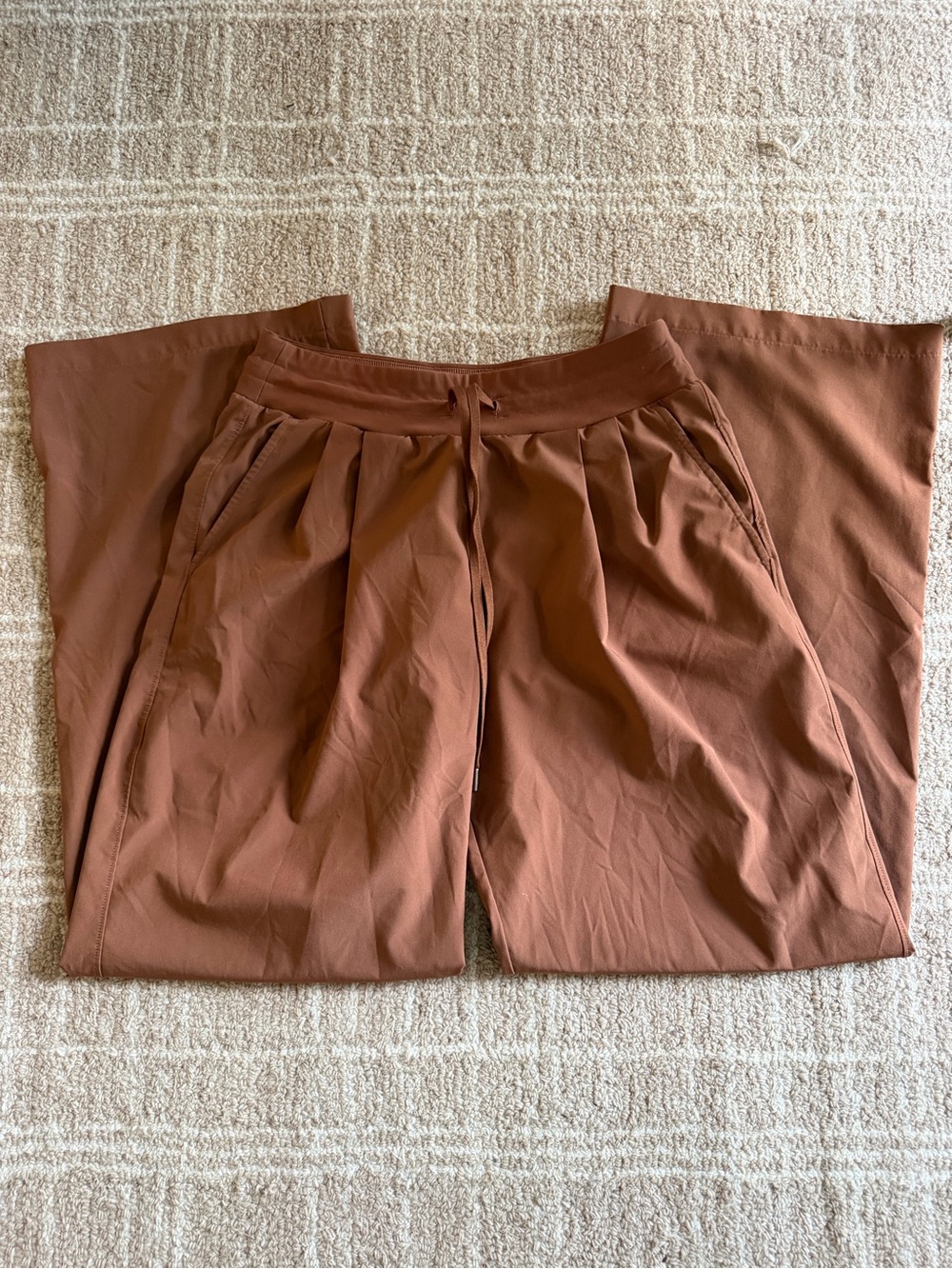 CALIA by Carrie Underwood Rust Brown Wide-Leg Trousers